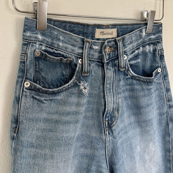 Madewell The Mom Jean High Rise Distressed Size 23T Tall - Picture 5 of 11